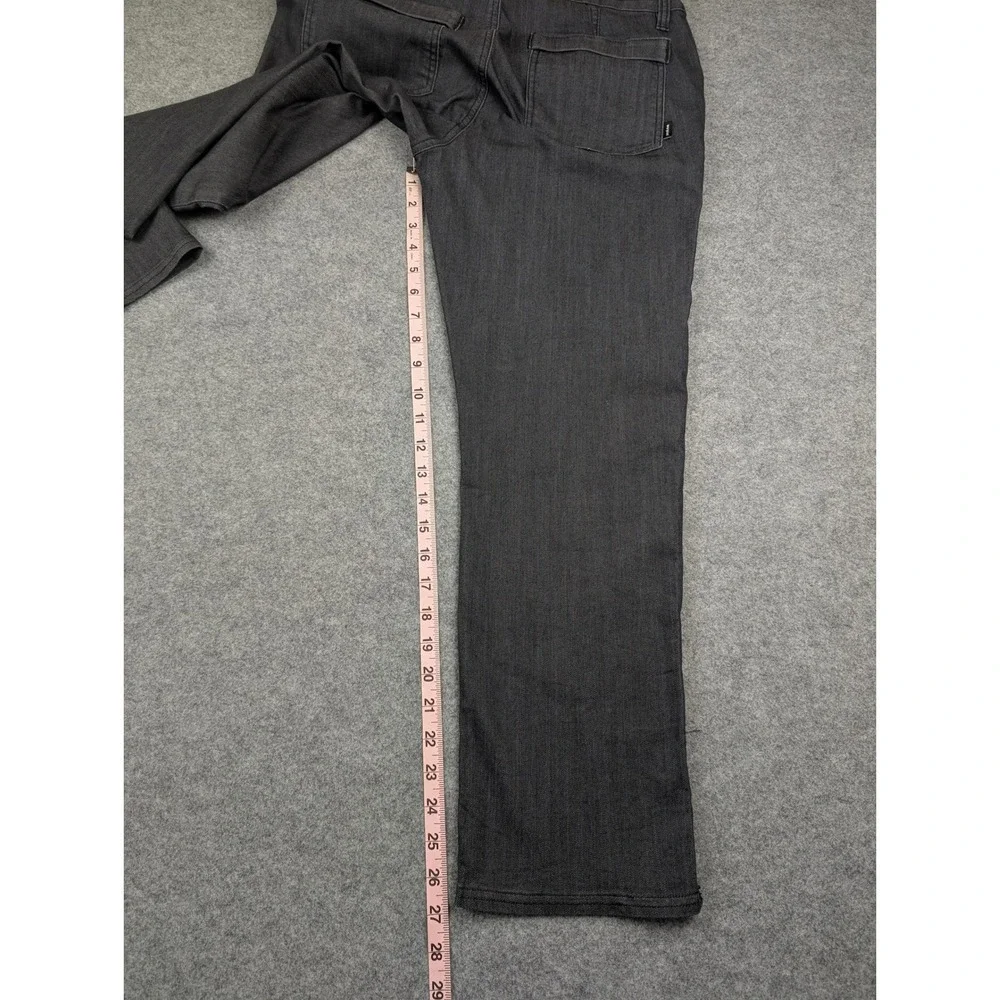 Prana Women Charcoal Gray Organic Cotton Stretch Straight Leg Pants Size 8‎ RG